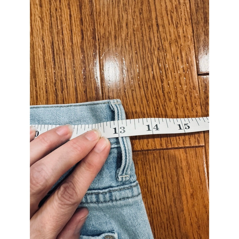 MOTHER The Weekender Fray Jeans SIZE 25 Blue High Rise Flare Raw Hem LIGHT - Picture 9 of 12